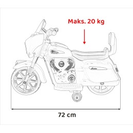 Pojazd Chopper INDIAN Różowy