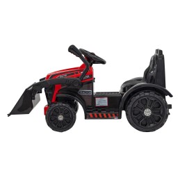 Traktor Spychacz G320 dla najmłodszych dzieci Czerwony + Ruchoma łyżka + Melodie + Klakson + Światła LED