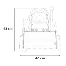 Traktor Spychacz G320 dla najmłodszych dzieci Żółty + Ruchoma łyżka + Melodie + Klakson + Światła LED