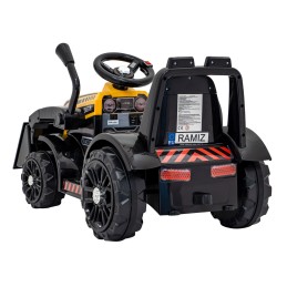Traktor Spychacz G320 dla najmłodszych dzieci Żółty + Ruchoma łyżka + Melodie + Klakson + Światła LED
