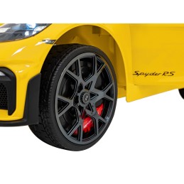 Pojazd Porsche Spyder RS 718 Żółty samochód sportowy