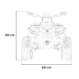 Quad Can Am Outlander ATV z Pilotem Żółty