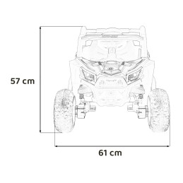 Pojazd Buggy Madman UTV-MX Różowy