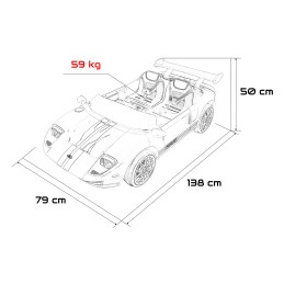 Pojazd Ford GT Niebieski