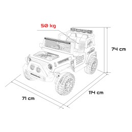 Pojazd Jeep BEAST 4x4 Różowy