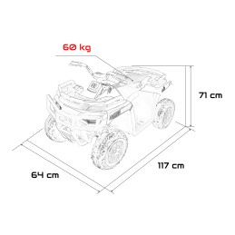 Pojazd Quad 4x4 ATV WOLF Biały