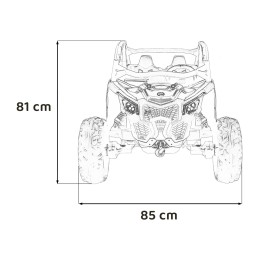 Pojazd Buggy Maverick Turbo RR Koła Niebiesko-Szary