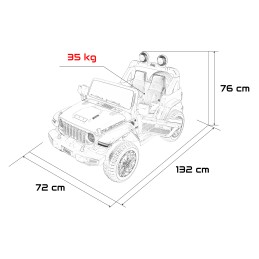 Pojazd Jeep Wrangler Rubicon LIFT Czerwony