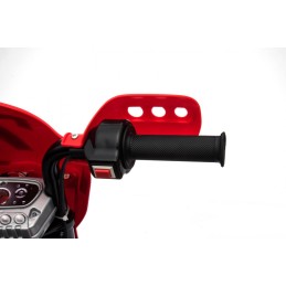 Motorek Cross dla dzieci Pojazd na akumulator Czerwony + Pomocnicze kółka + Dźwięki LED