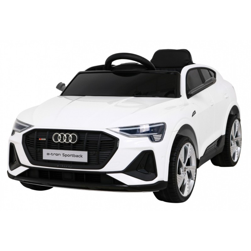 Audi E-Tron Sportback dla dzieci Biały + Pilot + Napęd 4x4 + Wolny Start + Radio MP3 + LED