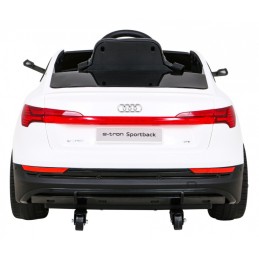 Audi E-Tron Sportback dla dzieci Biały + Pilot + Napęd 4x4 + Wolny Start + Radio MP3 + LED
