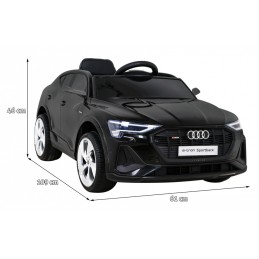 Audi E-Tron Sportback dla dzieci Czarny + Pilot + Napęd 4x4 + Wolny Start + Radio MP3 + LED