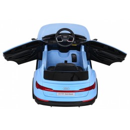 Audi E-Tron Sportback dla dzieci Niebieski + Pilot + Napęd 4x4 + Wolny Start + Radio MP3 + LED