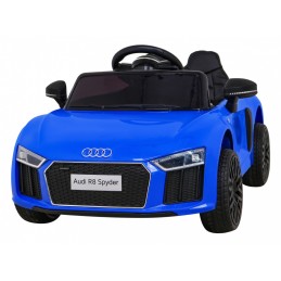 Audi R8 na akumulator dla dzieci Niebieski + Pilot + EVA + Wolny Start + MP3 LED