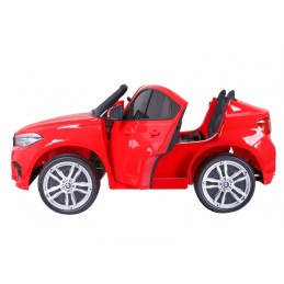 BMW X6M XXL dla 2 dzieci Czerwony SUV + Pilot + Ekoskóra