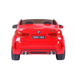 BMW X6M XXL dla 2 dzieci Czerwony SUV + Pilot + Ekoskóra