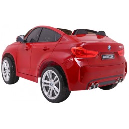 SUV BMW X6M XXL dla 2 dzieci Lakier Czerwony + Pilot + Ekoskóra