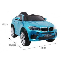 BMW X6M Elektryczne Autko, SUV dla dzieci Lakier Niebieski + Pilot