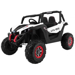 Buggy SuperStar dla dzieci Biały + MP4 + Napęd 4x4 + Pilot + Bagażnik + LED + Blokada drzwi