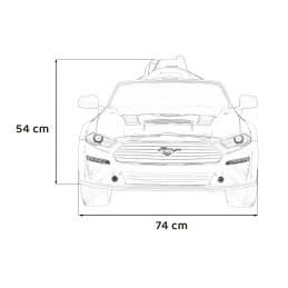 Autko Ford Mustang GT na akumulator dla dzieci Czerwony