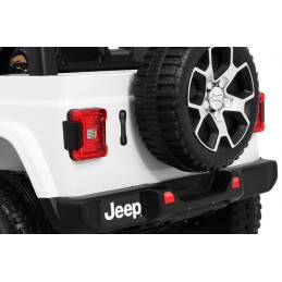 Jeep Wrangler Rubicon na akumulator dla dzieci Biały + Pilot