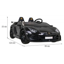 Lamborghini SVJ DRIFT dla 2 dzieci Czarny + Funkcja driftu + Pilot + MP3 LED + Wolny Start