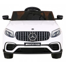 Mercedes Benz GLC63S dla dzieci, Biały SUV + Pilot + Napęd 4x4