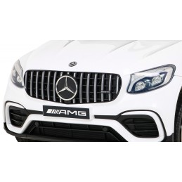 Mercedes Benz GLC63S dla dzieci, Biały SUV + Pilot + Napęd 4x4