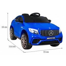Mercedes Benz GLC63S dla dzieci Niebieski SUV z pilotem