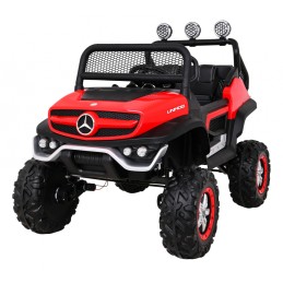 Mercedes Benz Unimog dla dzieci Terenowy Czerwony + Napęd 4x4 + Pilot