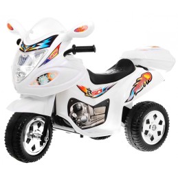 Motorek Trójkołowy BJX-088 elektryczny dla najmłodszych Biały + Dźwięki + Światła