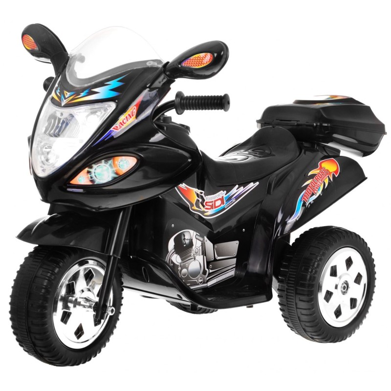 Motorek Trójkołowy BJX-088 elektryczny dla najmłodszych Czarny + Dźwięki + Światła