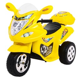 Motorek Trójkołowy BJX-088 elektryczny dla najmłodszych Żółty + Dźwięki + Światła