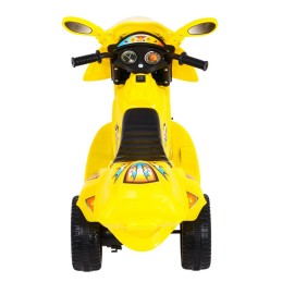 Motorek Trójkołowy BJX-088 elektryczny dla najmłodszych Żółty + Dźwięki + Światła