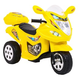 Motorek Trójkołowy BJX-088 elektryczny dla najmłodszych Żółty + Dźwięki + Światła
