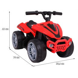 Quad Little Monster na akumulator dla najmłodszych Czerwony Napęd 25W