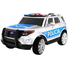 Auto SUV Policja na akumulator dla dzieci + Syreny + Światła + Megafon + Pilot