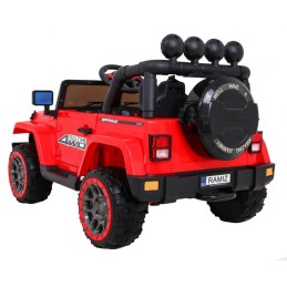 Auto Terenowe Full Time 4WD dla dzieci Czerwony + Napęd 4x4 + Pilot + Audio LED + Schowek