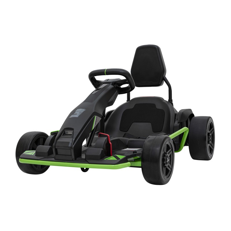 Gokart Fast 3 Drift na akumulator dla dzieci Czarny + Funkcja driftu + Silniki 2x150W + Radio LED + Pasy