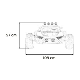Auto Buggy Racing 5 na akumulator dla dzieci Czarny + Silniki 2x200W + Pilot + Audio LED + Wolny Start