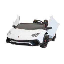 Auto Lamborghini Aventador SV na akumulator dla 2 dzieci Biały