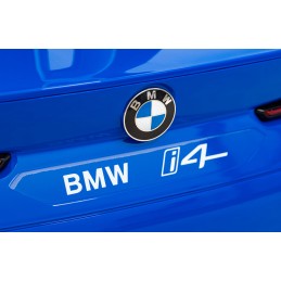 Autko BMW i4 na akumulator dla dzieci Niebieski + Wolny Start + EVA + Ekoskóra + Audio LED + Pilot