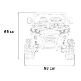 Auto Pick-Up Speed 900 dla dzieci Czarny + Napęd 4x4 + Ruchomy kiper