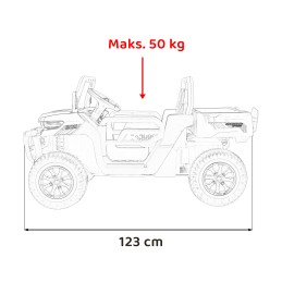 Auto Pick-Up Speed 900 dla dzieci Czarny + Napęd 4x4 + Ruchomy kiper