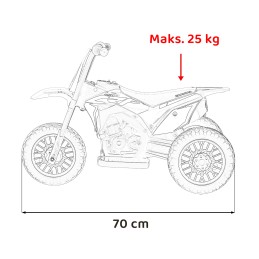 Motorek Cross Honda CRF 450R na akumulator dla dzieci Zielony + 3 Koła + Gumowy Bieżnik + Klakson