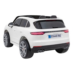 Porsche Cayenne S na akumulator dla dzieci Lakier Biały SUV + Pilot