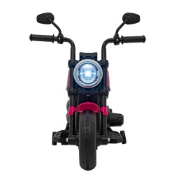 Motorek Chopper FASTER na akumulator dla dzieci Różowy + Radio FM + Panel audio + LED
