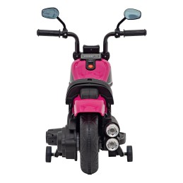 Motorek Chopper FASTER na akumulator dla dzieci Różowy + Radio FM + Panel audio + LED
