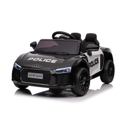 Audi R8 Policja na akumulator dla dzieci + Pilot + EVA + Wolny Start + MP3 LED