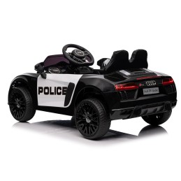 Audi R8 Policja na akumulator dla dzieci + Pilot + EVA + Wolny Start + MP3 LED